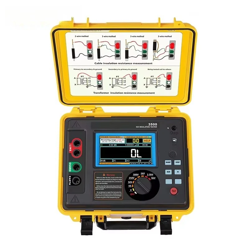 VKCR3500 Electronic High Voltage Insulation Resistance Tester 220V Power