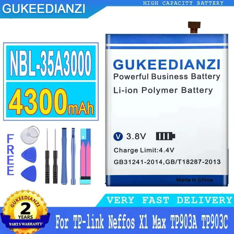 

Stable Safe Nbl-35A3000 Mobile Phone Battery 4300Mah For TP-Link Neffos X1max TP903A TP903C