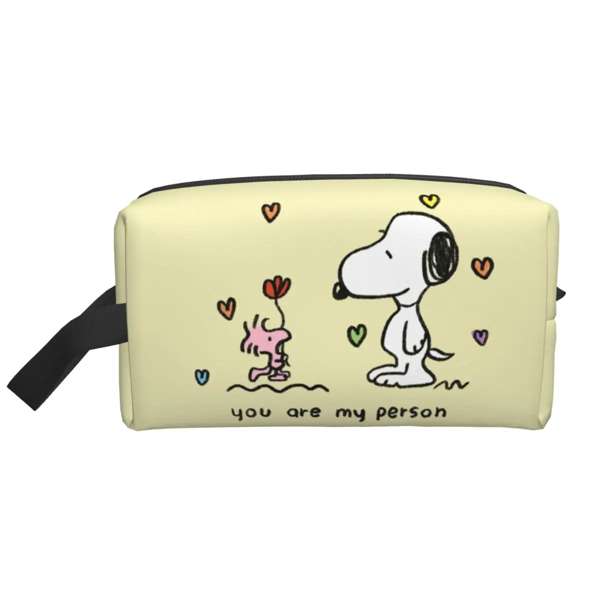 

Custom Snoopys Dog Good Friend Cartoon Comic Beagle Travel Cosmetic Bag Toiletry Makeup Organizer Lady Beauty Storage Dopp Kit