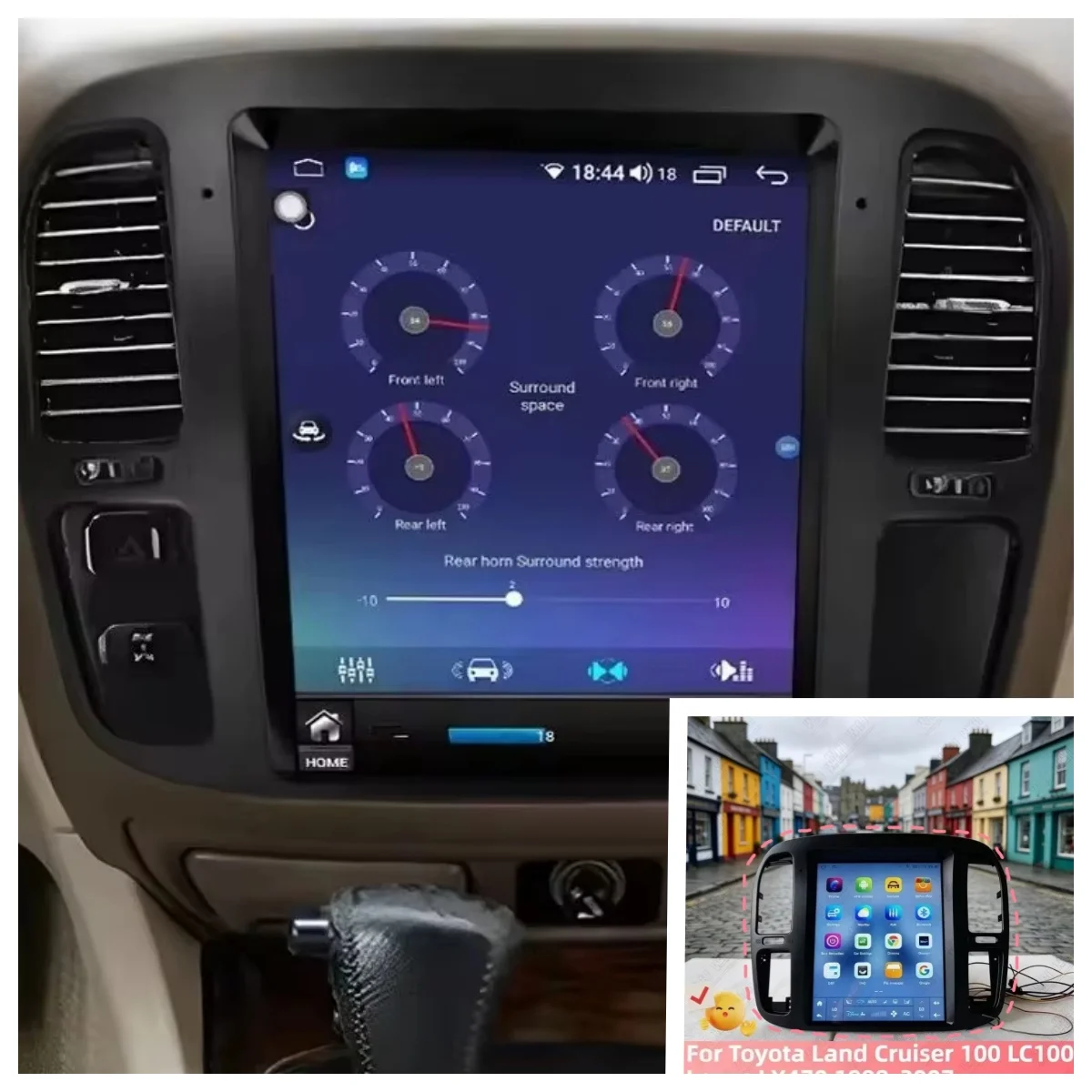 CarPlay 12.1 Inch For Toyota Land Cruiser 100 LC100 Lexus LX470 1998-2007 Android 14 Auto Screen Car Radio GPS Multimedia Stereo