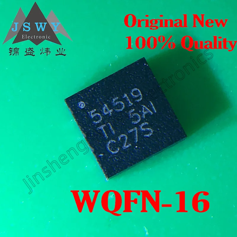 Regulador Conversor Chip IC, 100% Brand New, Frete Grátis Eletrônica, TPS54519RTER, TPS54519, SMD, WQFN16, 54519, 1 Pc, 10 Pcs