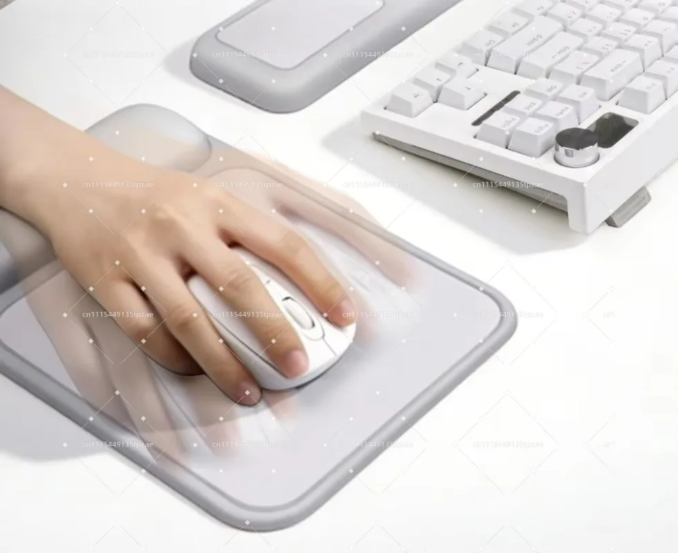 Ergonomic Wrist Rest Mouse Pad, Non-Slip Base Soft Palm Hand Pillow, Washable Slow Rebound Keyboard Wrist Support Pad