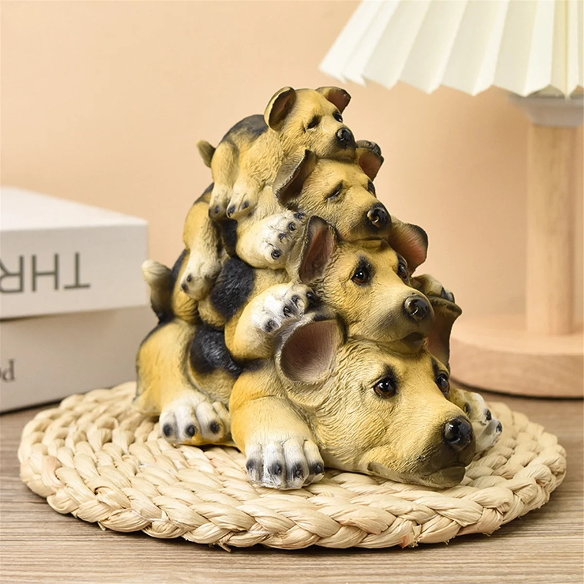 A71Z tirelire résine chien Statue Figurine pot de monnaie jouet tirelire décoration de bureau cadeau d'anniversaire pour enfants A