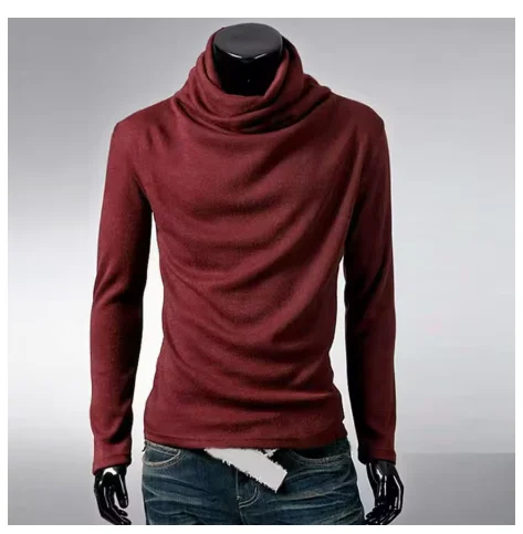 2025 شتاء جديد الرجال الياقة المدورة البلوزات بلون موضة محبوك البلوفرات الرجال سترة غير رسمية الذكور الخريف تريكو