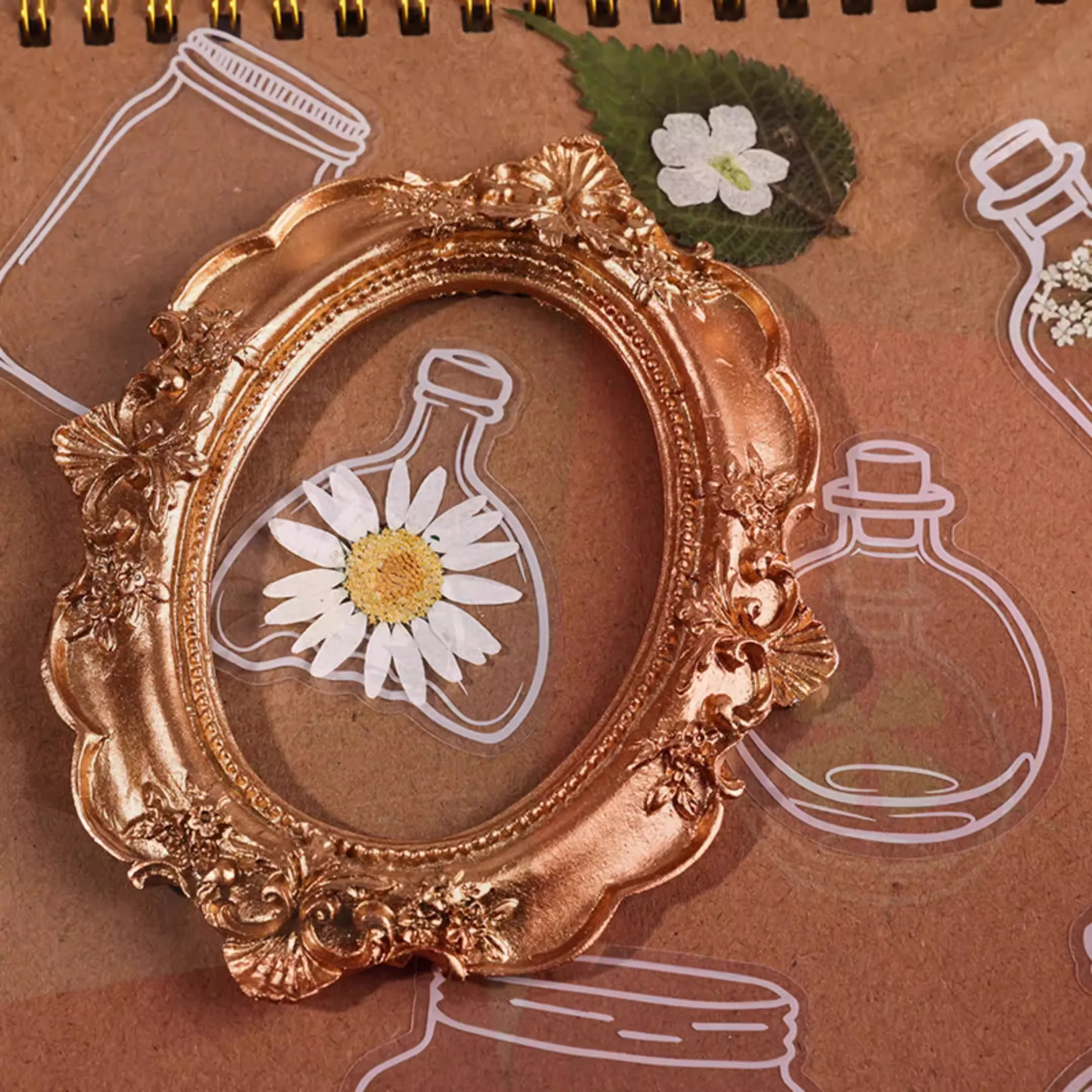 

Transparent Glass Jar Creative Stickers Waterproof Pet Goo Card Material Gift and Handicraft Gift Packaging 30pcs/Pack