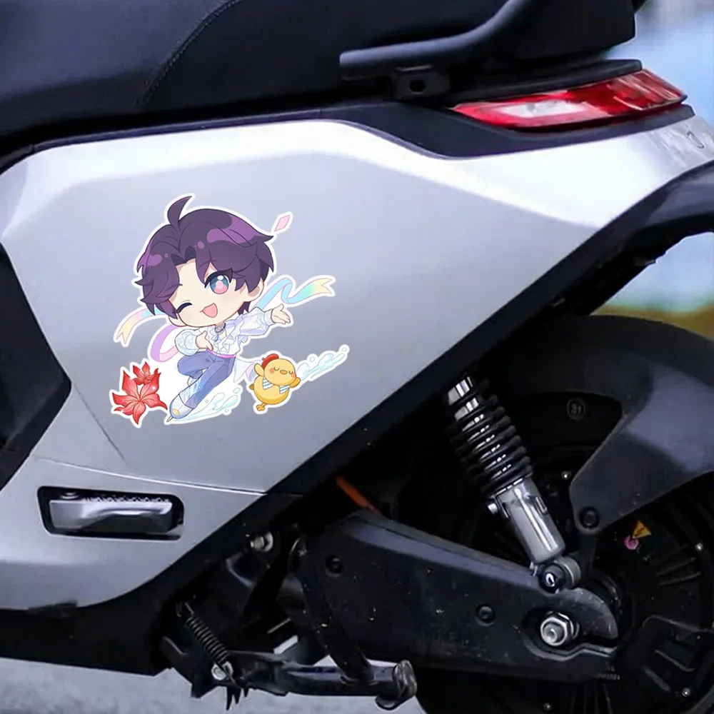 Cute Zayne Cartoon Car Stickers Auto Motorcycle Body Trunk Laptops Decoration Accessories Love and Deepspace PVC Decals Hot Sale