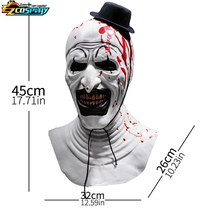 A Loving Family Terrifier 2 Art the Clown Mask Cosplay Latex Masks Helmet Masquerade Halloween Party Costume Props 2025 New
