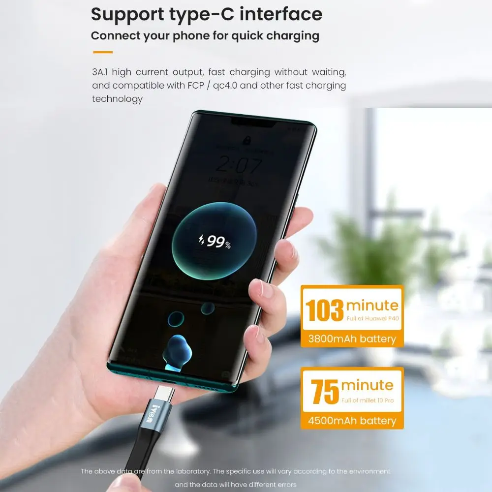 Kabel USB-C Ultra Krótki 2024 3.1A Max Micro USB Brelok Kabel USB Smartfon Tablet USB-A do C