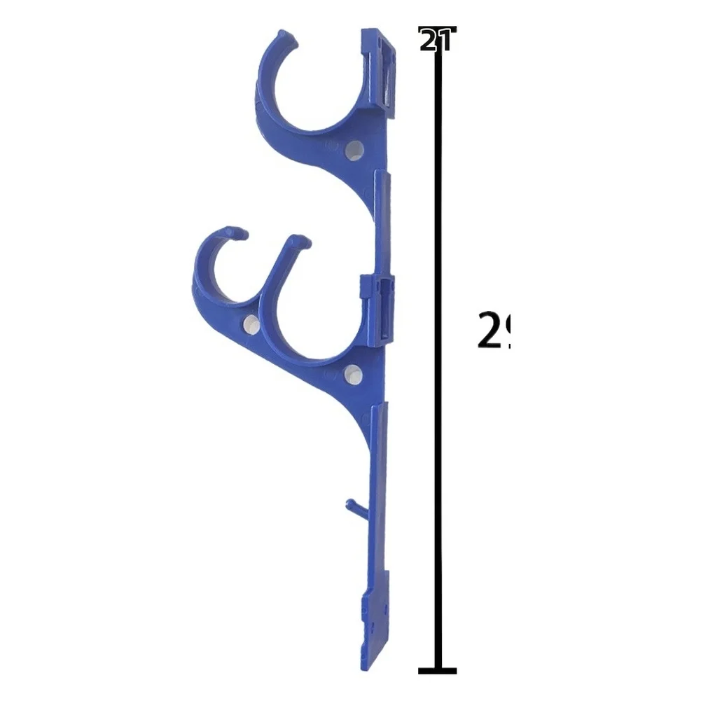 Plastic Swimming Pool Hooks 2 Pack with Mounting Hardware for Pool Poles Hoses and Cleaning Tools Organization