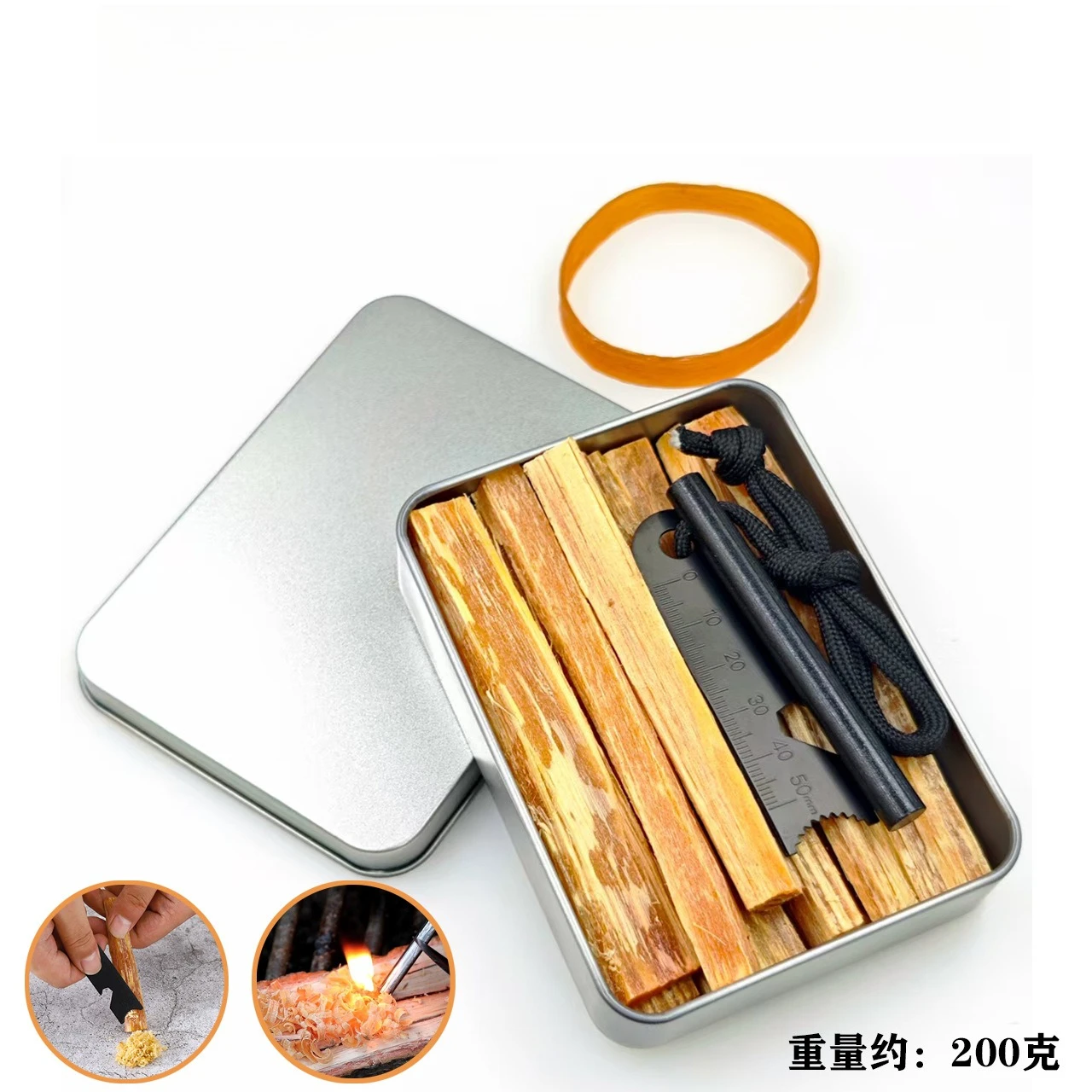 Outdoor Fire-making Tools Outdoor Barbecue Supplies Make DIY Amber-like Jewelry Wilderness Survival Essentials
