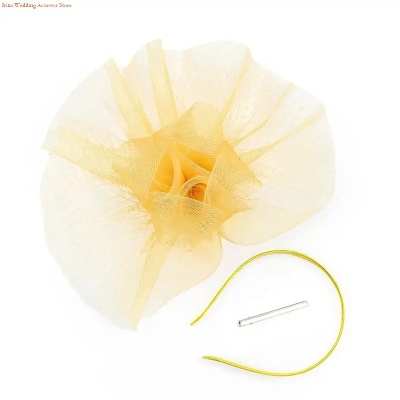 G92D Comfortable Fascinators Hats for Women Teas Party Headbands Bridal Wedding Veil