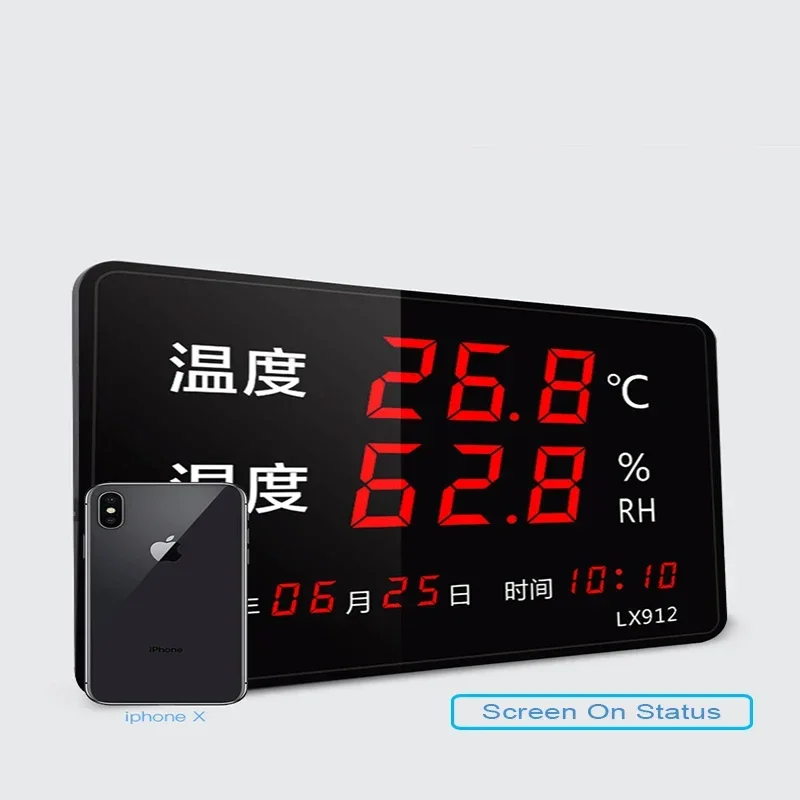 Temperature and Humidity Display Instrument Large Screen Display High Precision Industrial Greenhouse Indoor Instrument