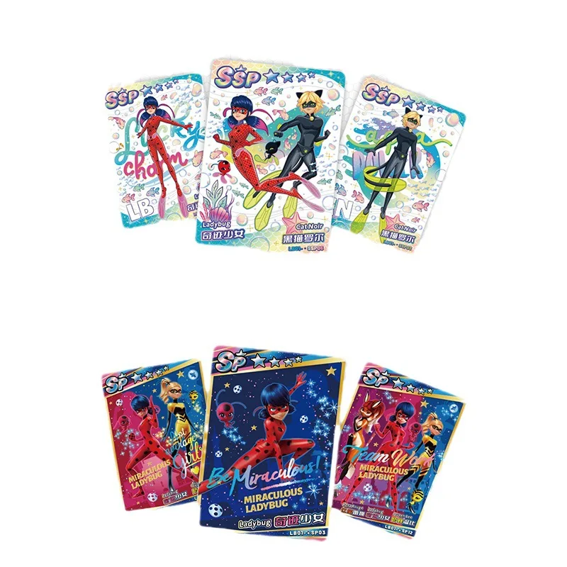 New Genuine Miraculous Ladybug Miracle Collection Edition Card Box Cartoon Figure Super Hero Rare SSP TCP CP Cards Girl Toy Gift