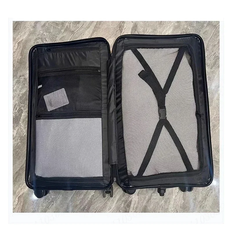 Portaequipajes de viaje rectangular para PC, maleta de mano ligera de gran tamaño con cinco ruedas, estuche de equipaje, bolsa de viaje con amortiguación de resorte