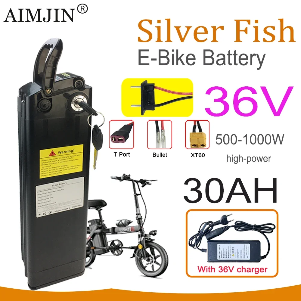 SilverFish Batteries 36v 30Ah Li-ion battery electric bike battery，Security and anti-theft portable battery