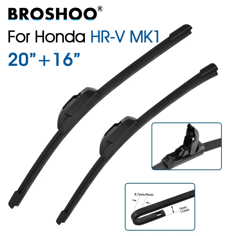 BROSHOO Car Front Window Windscreen Windshield Wiper Blades Fit U HOOK Arm 20