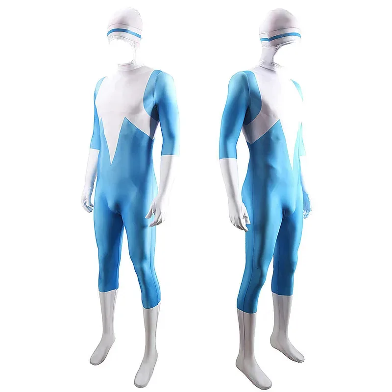 Les Indestructibles 2 Frozone ‌   Combinaison Costume de Cosplay, body 3D, mascarade d'halloween, tenues de fête de carnaval pour adultes et enfants lf [5
