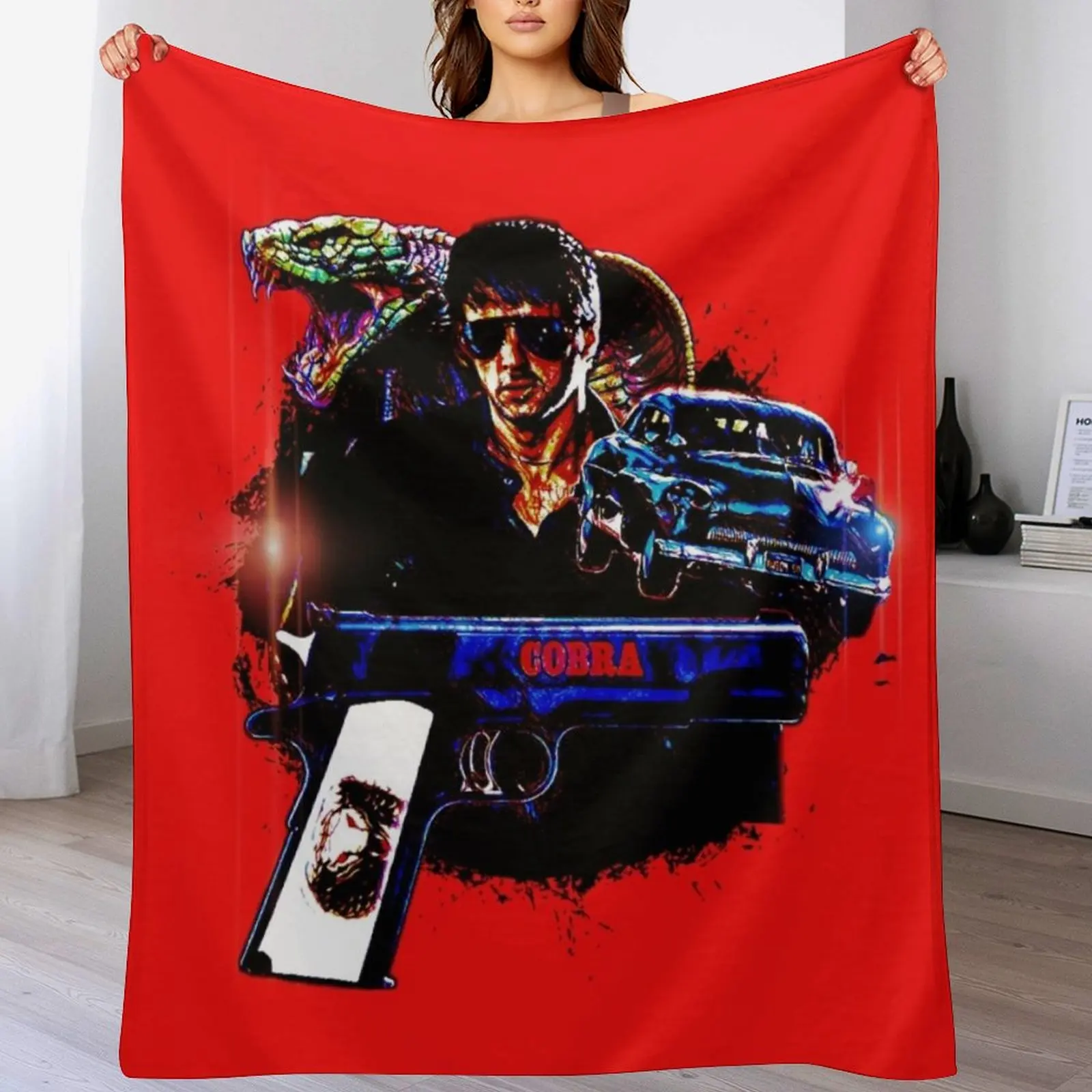 

Cobra 1986 Throw Blanket Hairy Loose Soft Big Blankets