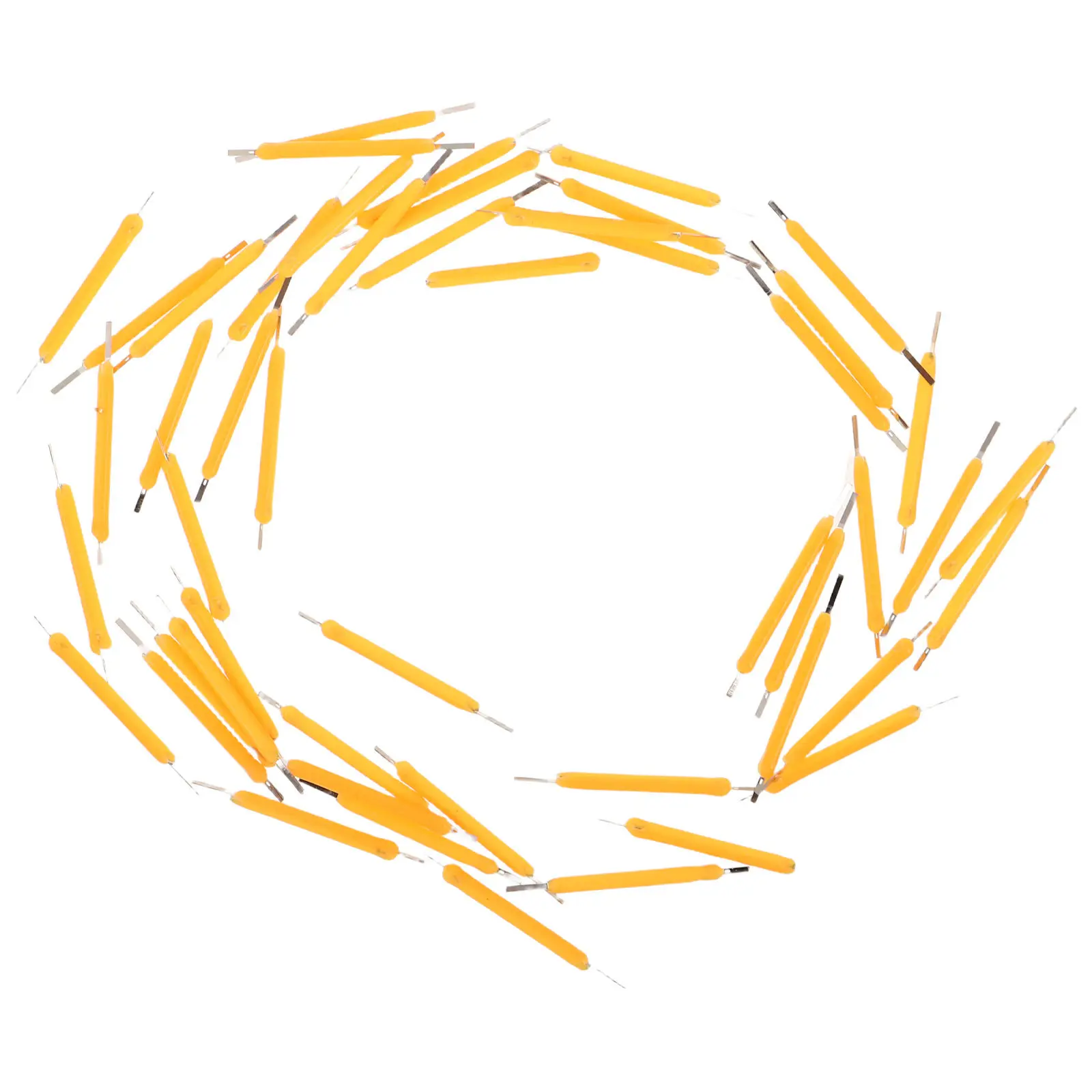 50Pcs LED Filament Beads 3V 26Mm 120Ma Yellow Light for DIY Lamp Repair Incandescent Bulb Replacement LED Fixture Installation