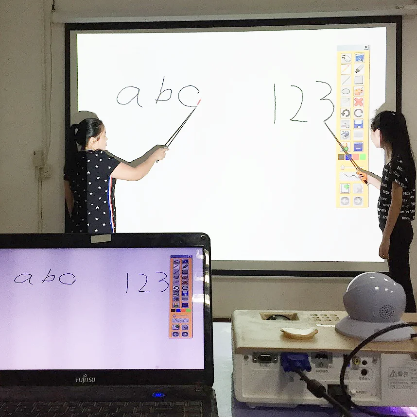 Imagem -04 - Tela Infravermelha Portátil da Escrita da Pena Usb Projeção Interativa do Multi-toque Dispositivo do Software Reunião Educacional Smartboard 220