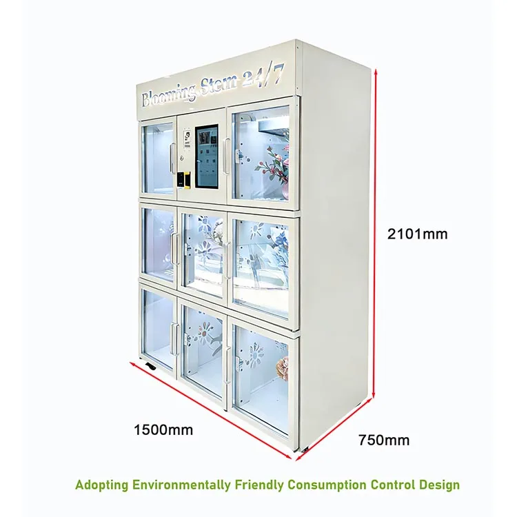 Kwiatomat Style Automatic Flower Vending Machine Refrigerated Fresh Flower Dispenser