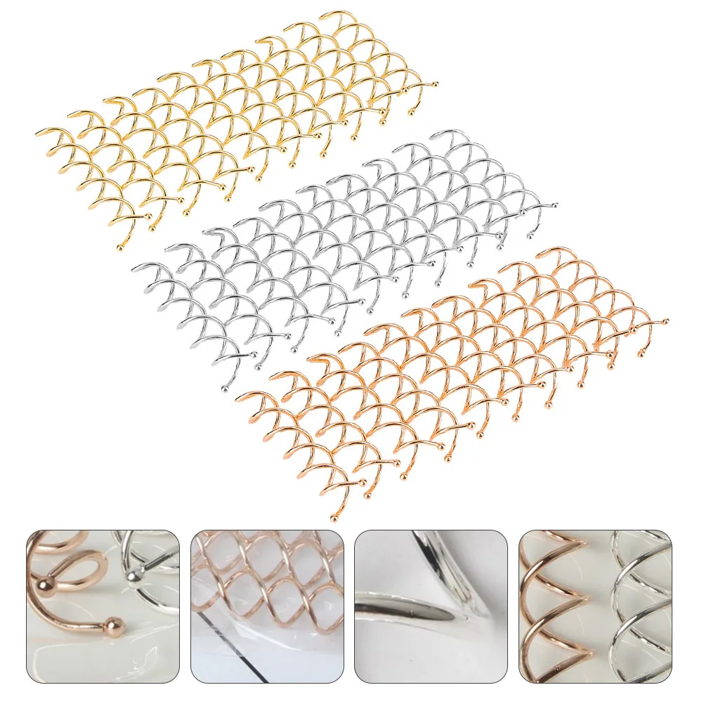 30Pcs Spiral Hairpins Alloy Twists Screw Hair Clips for Women Long Thick Hair Bun Flower Hairstyle Wedding Prom School