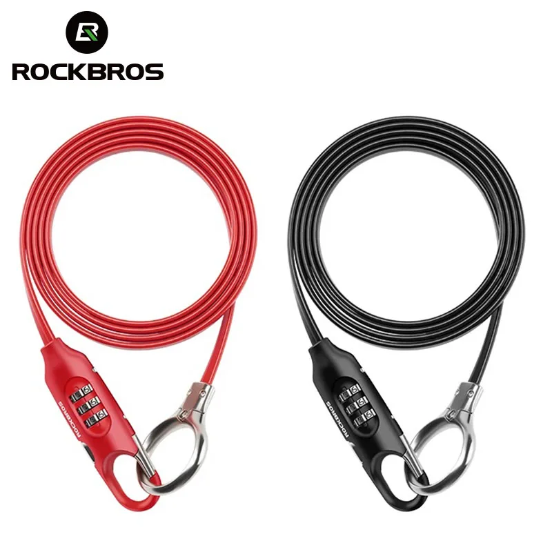 ROCKBROS Bike Lock 1.5M Extra Long Lock Distance Anti-theft Cycling Locks Safety Bicycle Lock for Motorcycle Lock Accessories