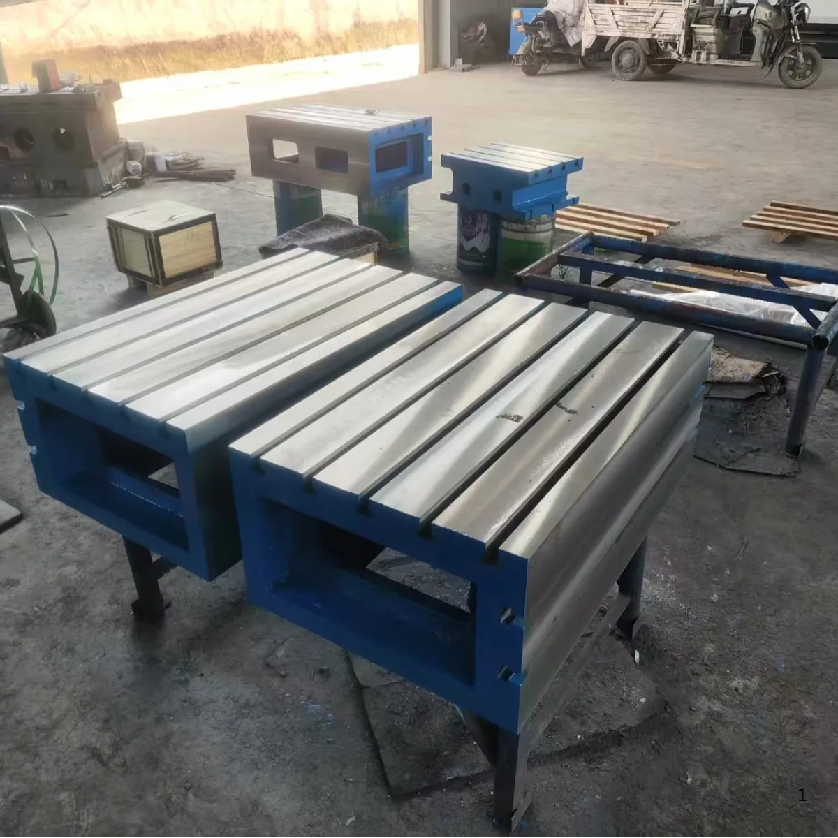 HT250 cast iron T-groove square box workbench, special heightened square box for radial drilling machine