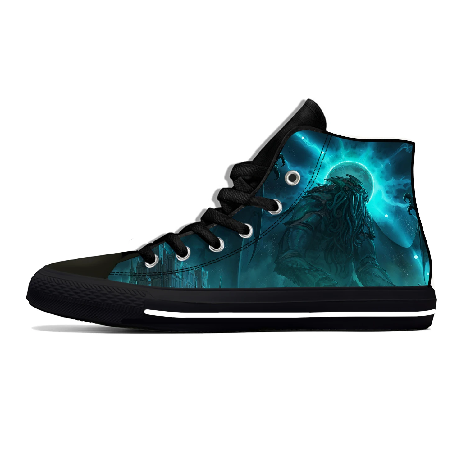 Cthulhu Octopus Tentáculos Juego de ficción Lovecraft Zapatos de tela casuales Zapatillas de deporte ligeras y transpirables con estampado 3D para hombres y mujeres