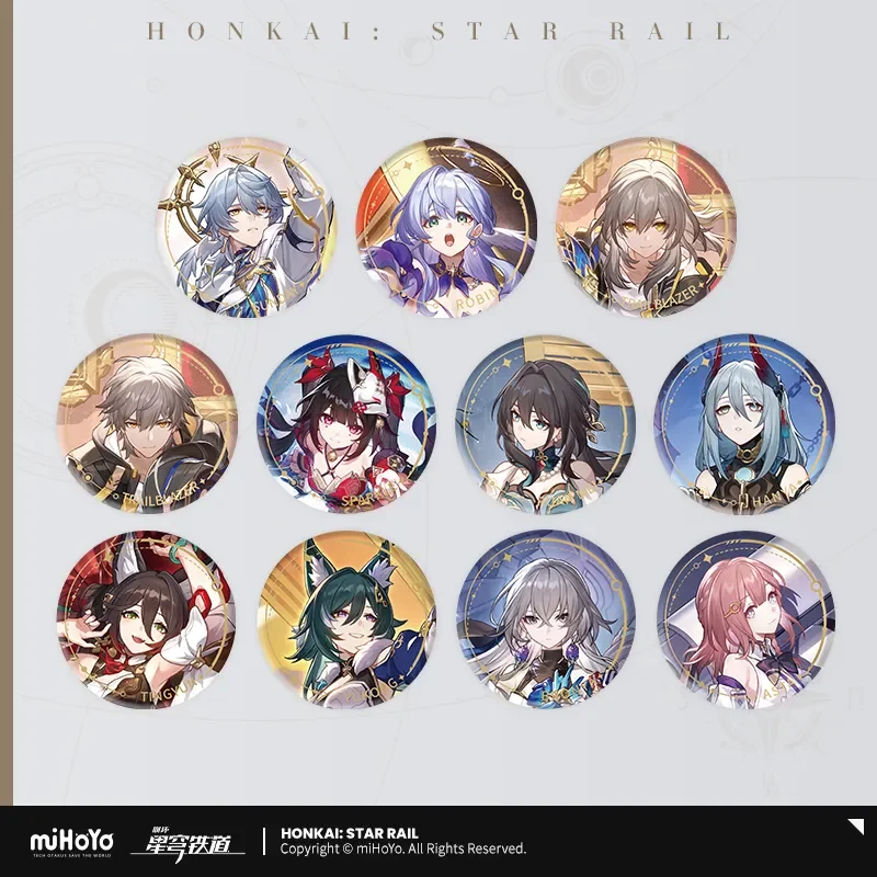 

Sunsyea Honkai Star Rail Official Merch miHoYo Original Authentic The Harmony Path Badge Asta Ruan Mei Bronya Robin Sunday