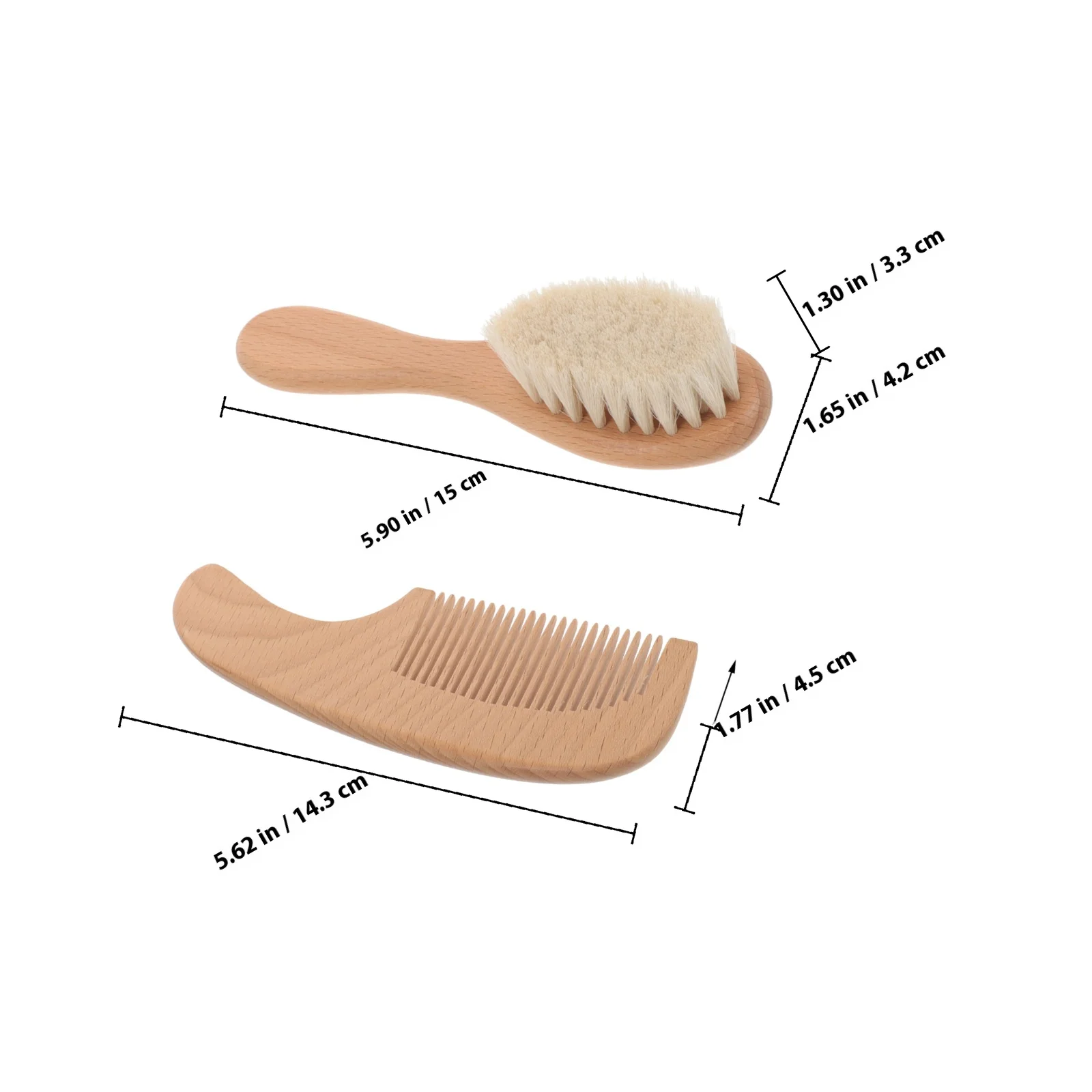 ชุดแปรงทำความสะอาดเด็ก 1 ชุด ด้ามไม้ สำหรับขัดหนังศีรษะ ขจัดคราบผิวหนังที่เป็นคราบขี้ผึ้ง นุ่มนวลต่อผิว เหมาะสำหรับเวลาอาบน้ำ