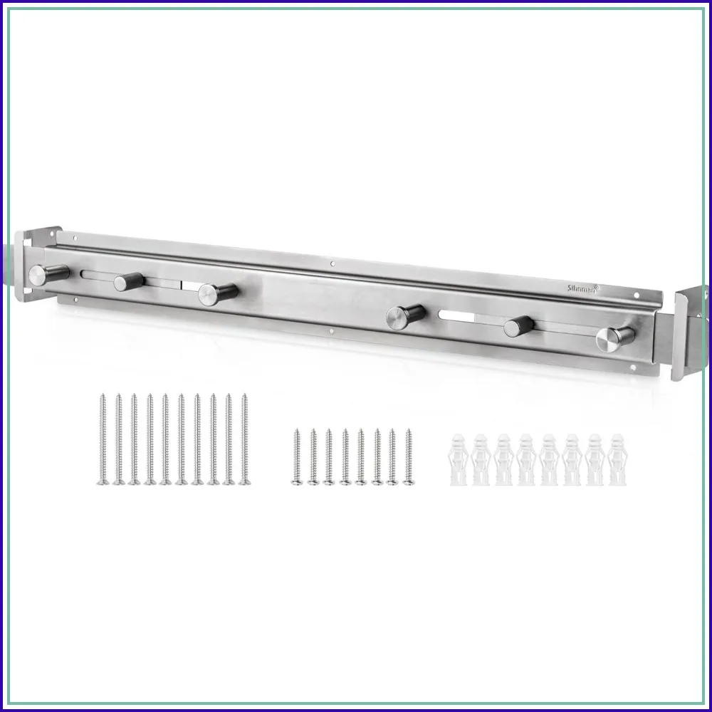 

Door Barricade Bar with Door Hook, Patented Security Reinforcement for Front Door, Bathroom, Bedroom. Stop Intruders.