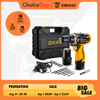 DEKO Cordless Drill 12V 16V 20V Mini Wireless Power tools DC Lithium-Ion Battery Electric Screwdriver Home DIY Drilling Machine