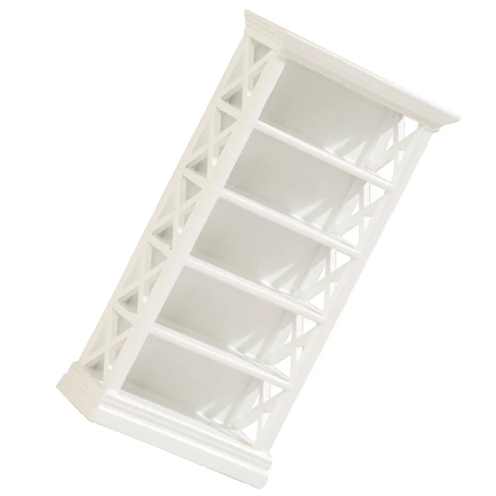 

Миниатюрная портативная деревянная книжная полка для миниатюрного домика, компактная, высокодетализированная, для декора миниатюрного домика и