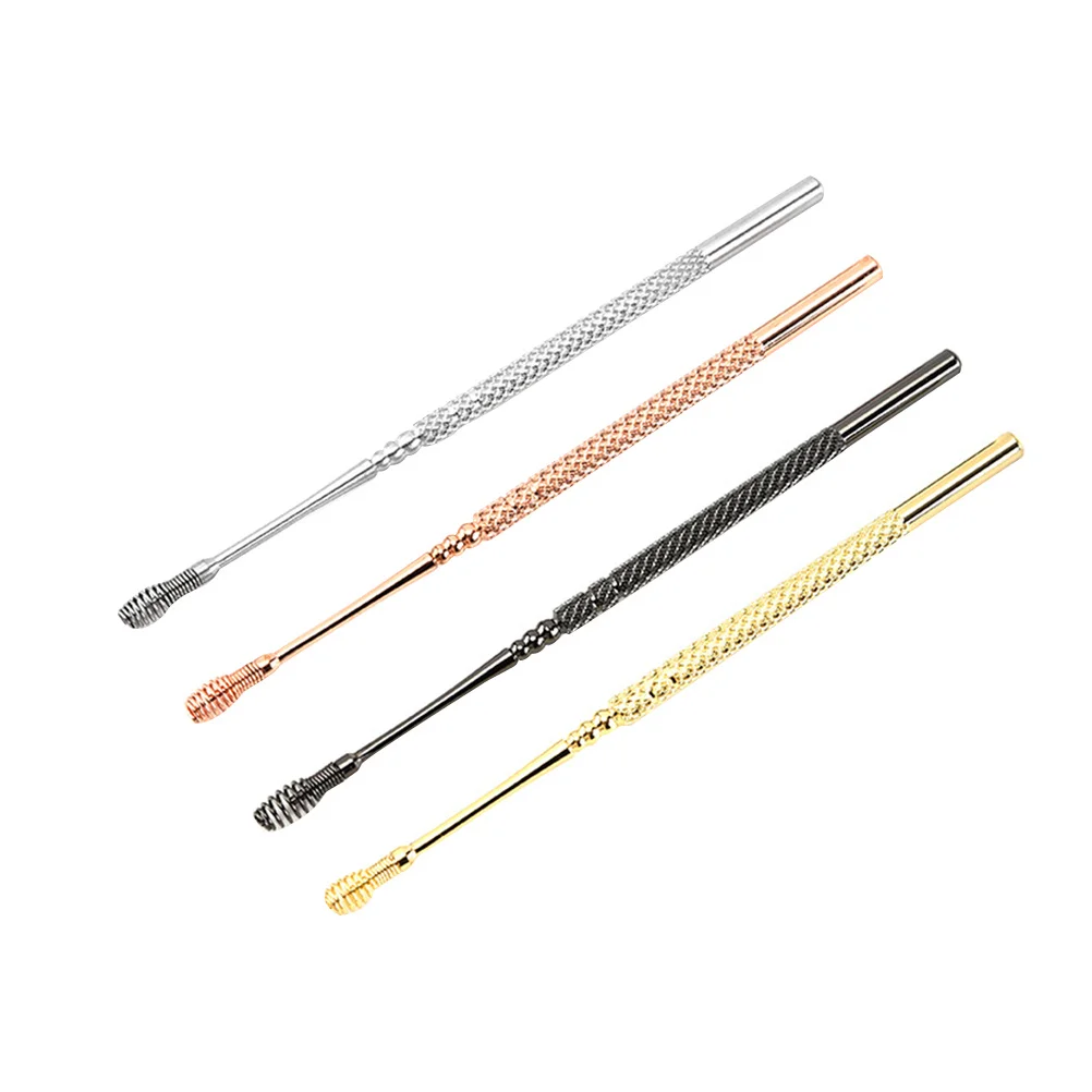 

3Pcs Stainless Steel Ear Pick Skid Resistant Spring Ear Spoon Earwax Cleaner Household Use Portable Lightweight