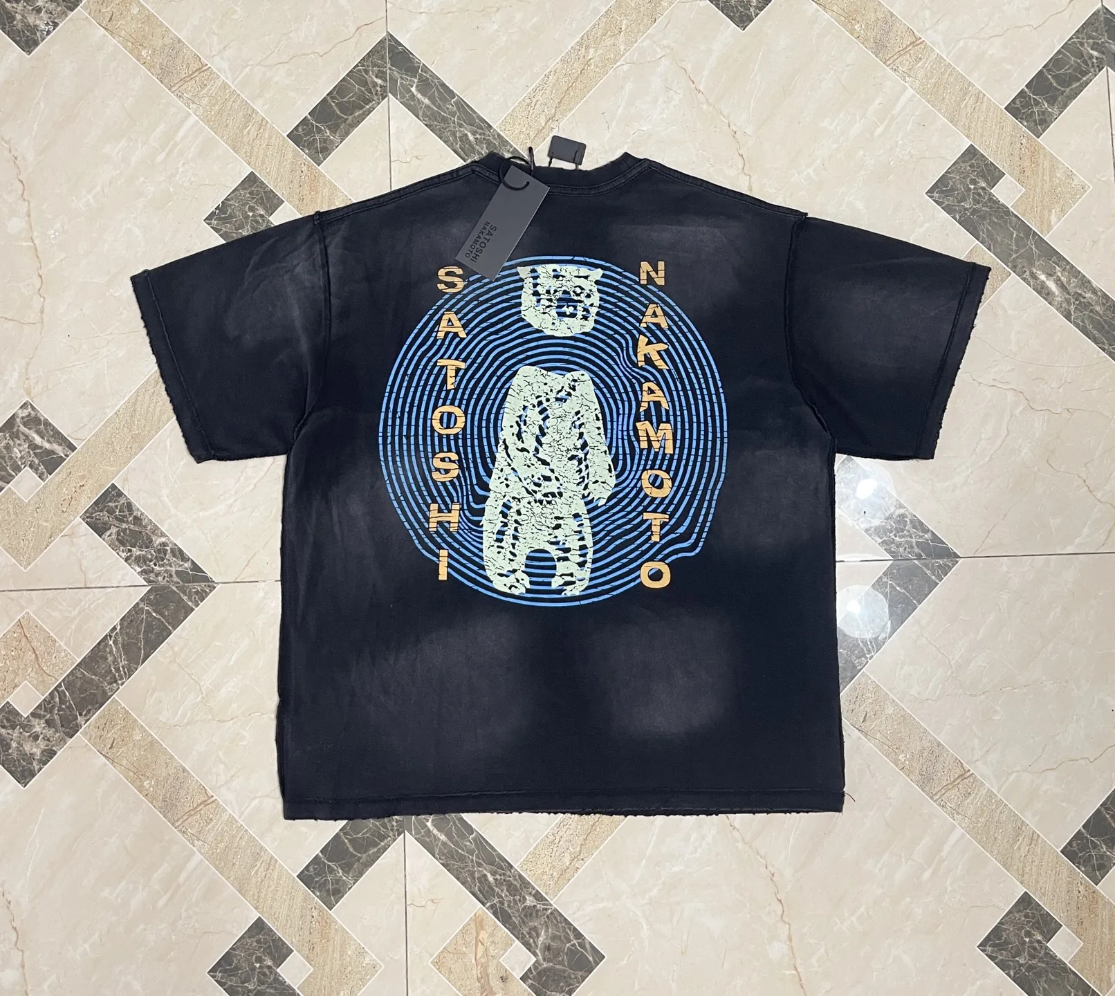 SATOSHI NAKAMOTO OVERDRIVE TEE WASHED Hole T Shirt Men Women High Quality Tee Tops T-Shirt