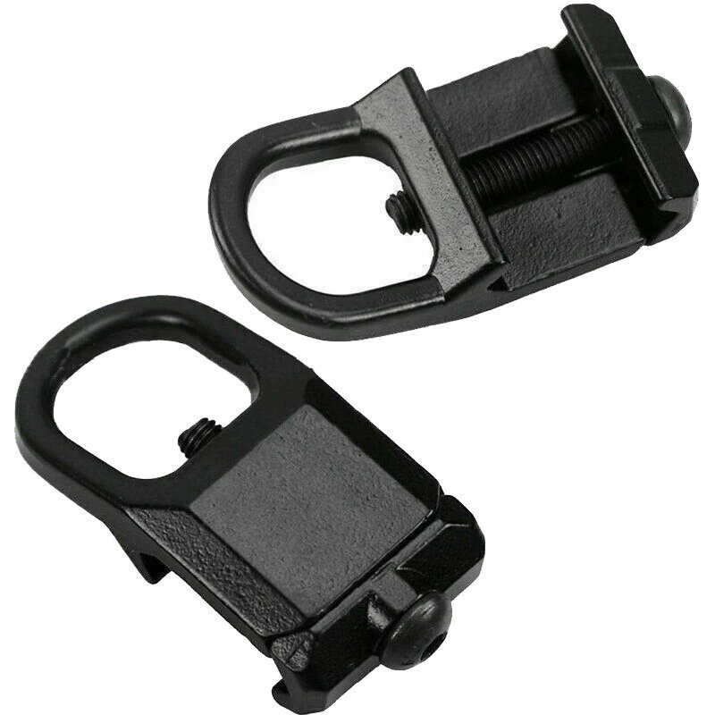 1pc Stainless Steel Quick Detach Sling Mount for 20mm Picatinny Rails - Easy Attachment for Hunting and Tactical Use