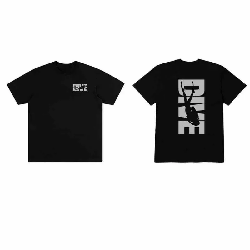 

Diving Culture Outdoor Casual Men's and Women's T-shirt Letter Personalized Round-neck Cotton Top Fashion Print Man T-shirt