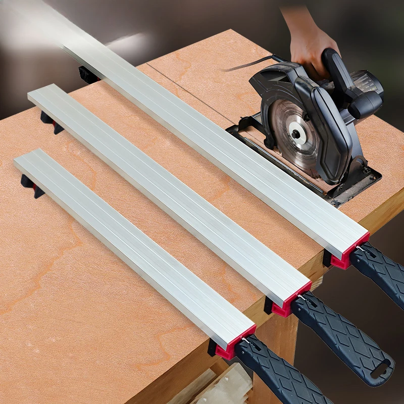 Woodworking ruler cutting board linear guide r push table saw quick positioning clip electric circular saw plate clamping device