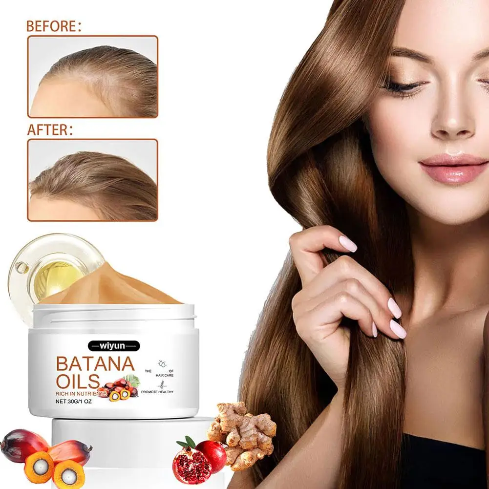 Minyak Batana untuk pertumbuhan rambut, minyak Batana organik menghilangkan Split Ends untuk Pria & Wanita, Pelembab dan perbaikan rambut baru 100%