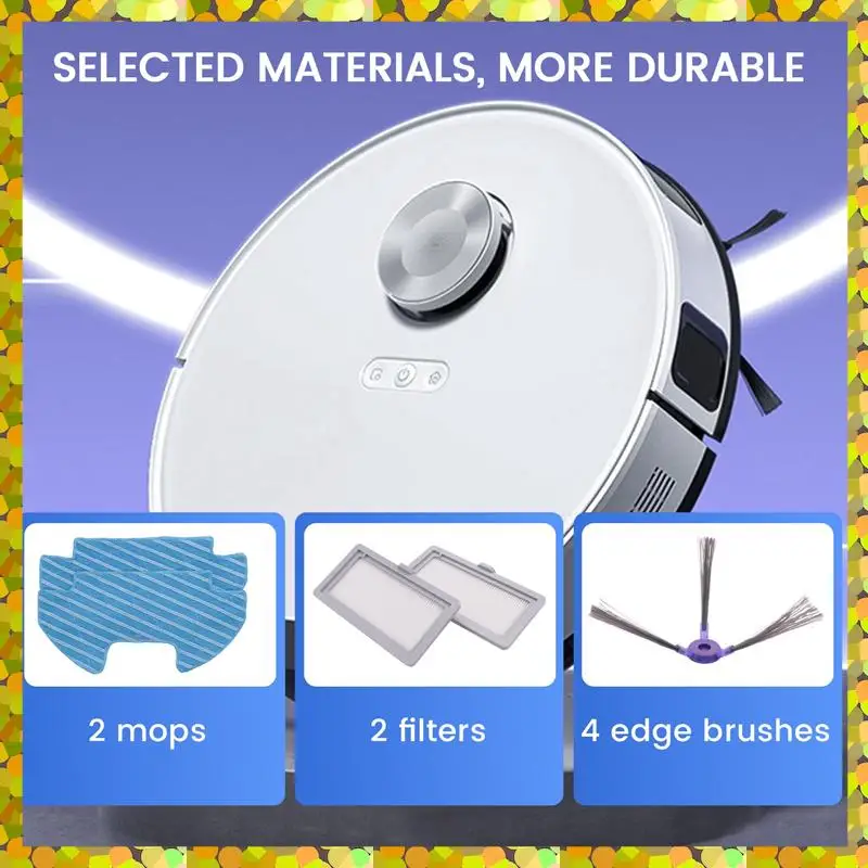 AGLH-fregona con filtro de Cepillo Lateral para Midea VCR07 VCR08 MR09 Samsung VR05R5050WK, piezas de repuesto para Robot aspirador