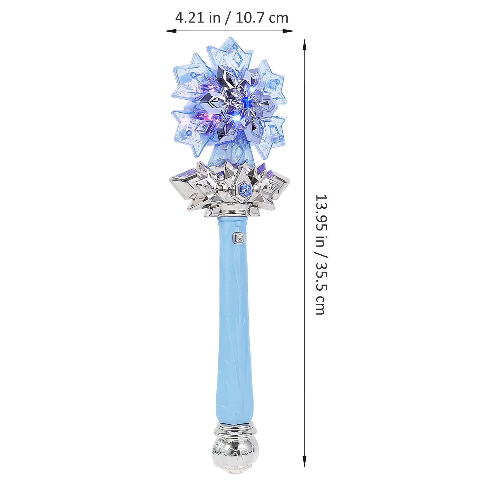 1 قطعة عصا الاطفال تضيء عصا ندفة الثلج مع تأثيرات الصوت المتوهجة لحفلة الهالوين تأثيري اللعب الحسي تخزين