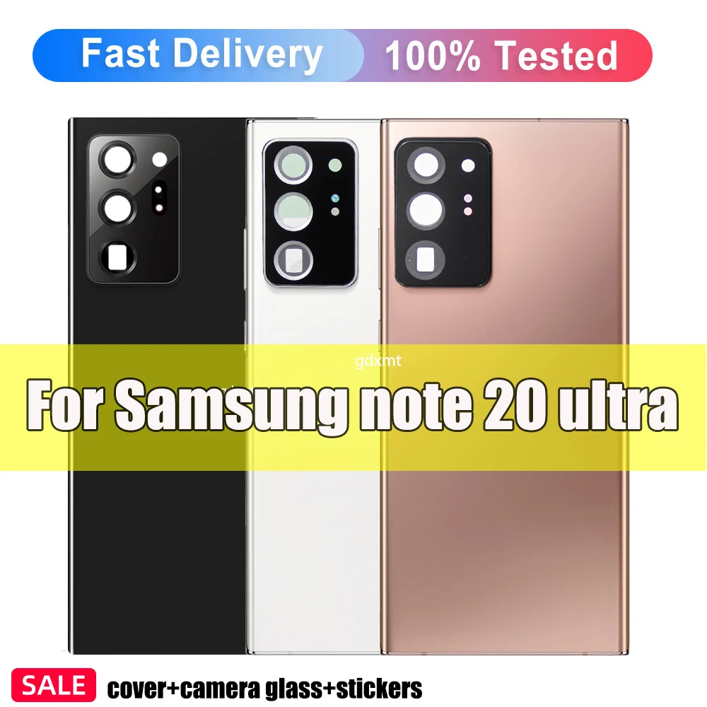 Für Samsung Note 20 Ultra 5G N986B/DS N986U Akku-Rückabdeckung Akkudeckel Rückseitige Gehäuseabdeckung mit Aufkleber