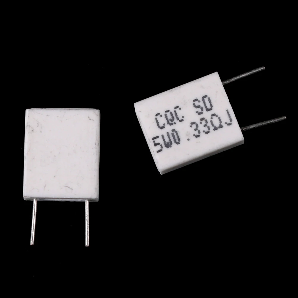 Resistor cerâmico não-indutivo, 5w, 0.33ohm, bpr56/cqc, novo, 10pcs