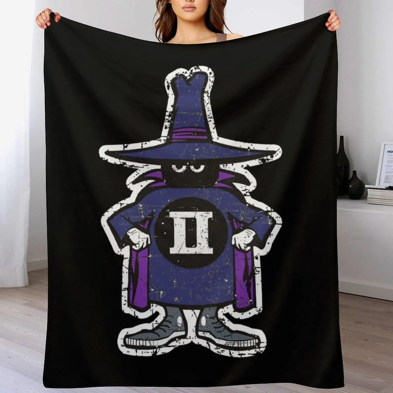 Spooky F-4 Phantom II - Navy Blue - Grunge Style Throw Blanket All Season Soft Lightweight Blanket for Home