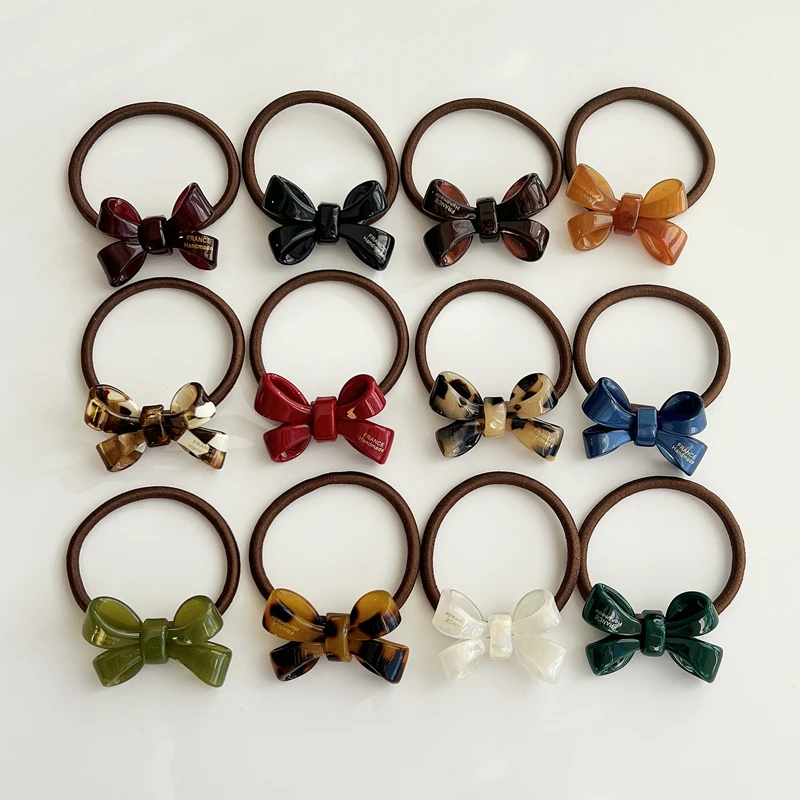 

Korean version French vintage multifunctional hair tie bow hair rope ball-shaped headband for high ponytail