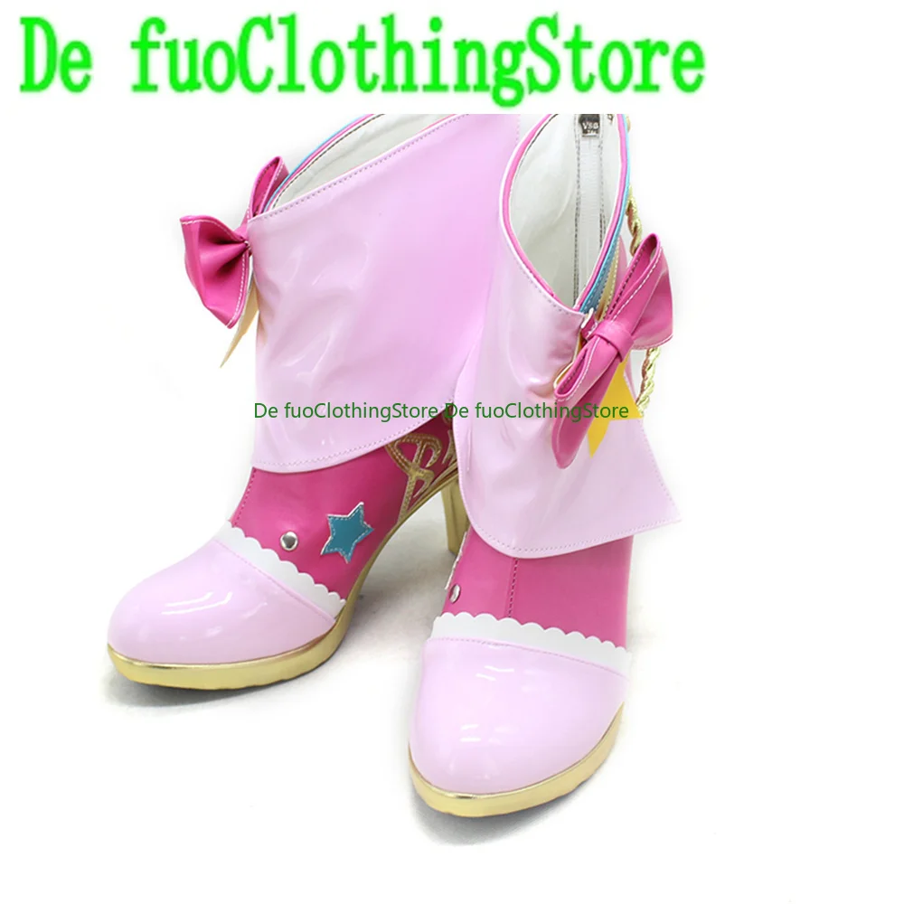 

Aikatsu Stars Yume yume Обувь для косплея Сапоги Игра Аниме Хэллоуин Рождество DefuClothing Магазин обуви