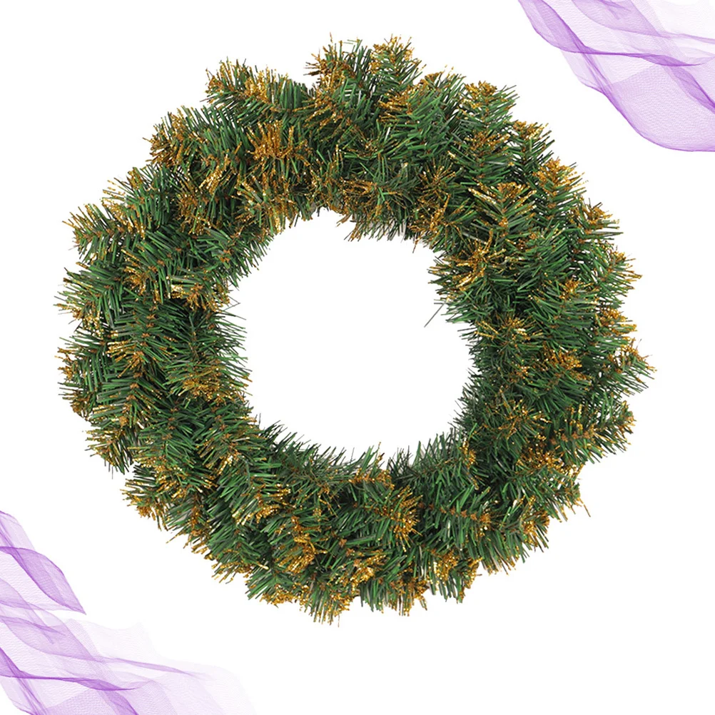 

Christmas Pine Wreath LED Light 30cm Artificial PVC Realistic Design Door Wall Window Holiday Party Decoration