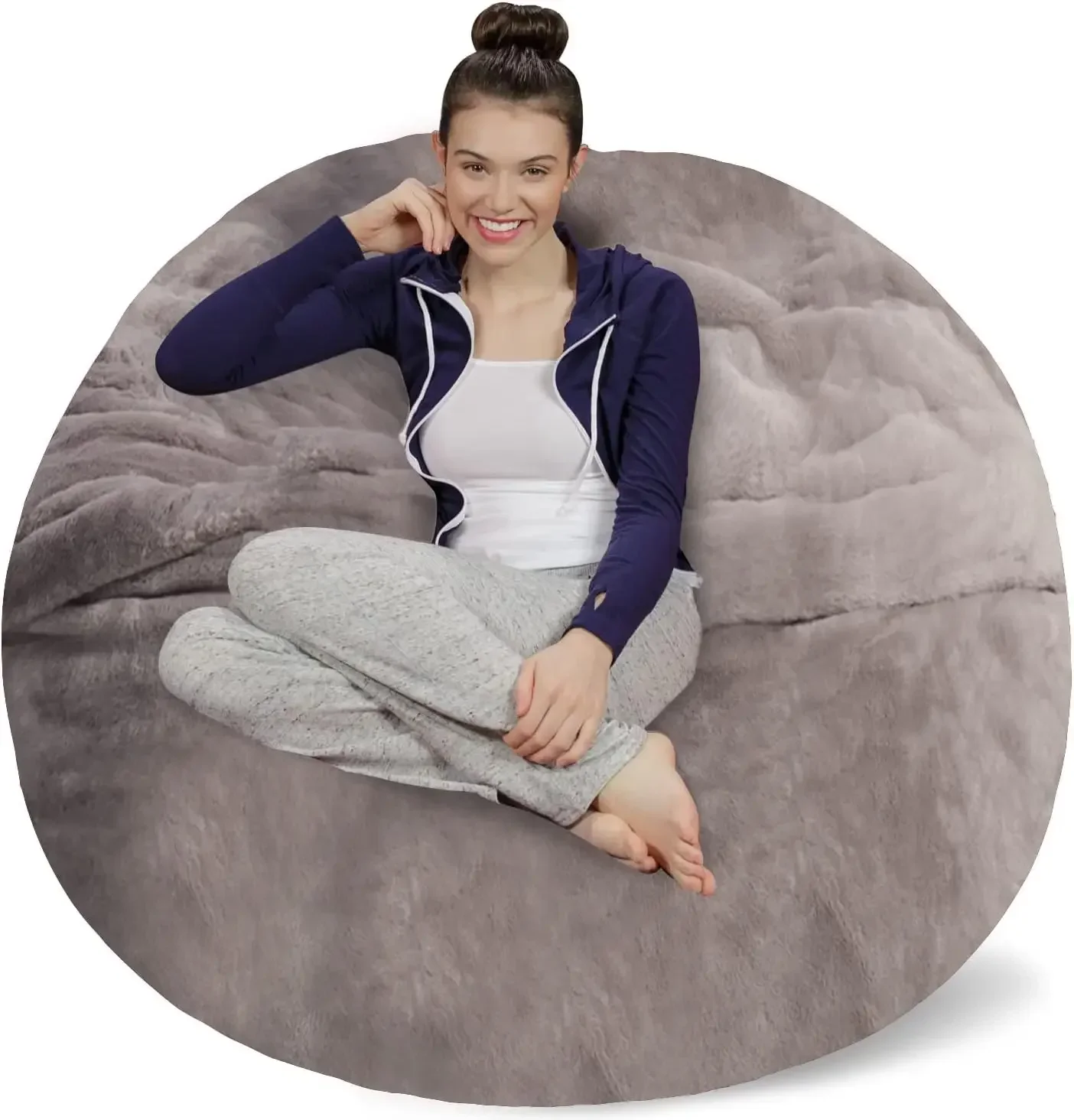 

- Plush Ultra Soft Bean Bag Chairs for Kids, Teens, Adults - Memory Foam Beanless Bag Chair with Microsuede Cover - Fo