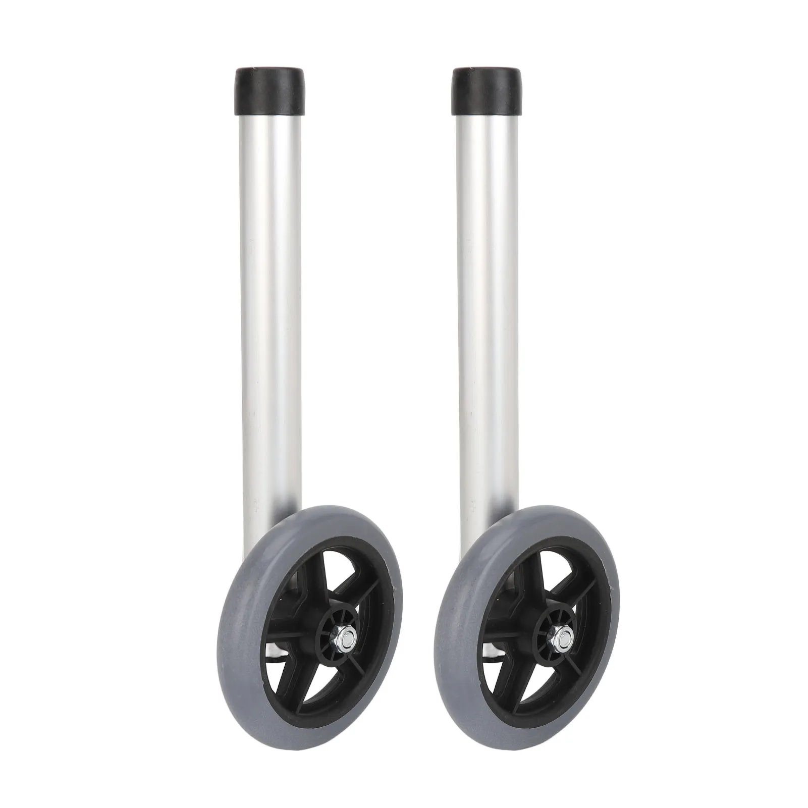 2Pcs Walker Wheels Replacement Adjustable for The Elderly Disabled Accessories Aluminum Alloy Legs